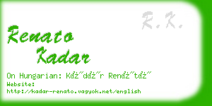 renato kadar business card